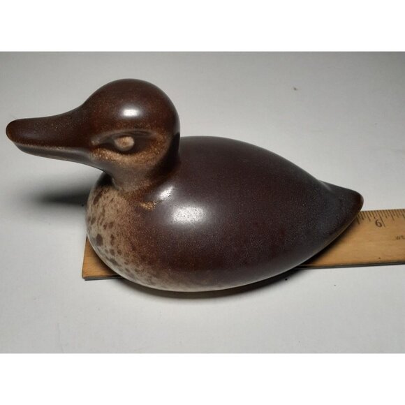 Howard Pierce Ducks Mama and Ducklings Brown Spotted 3 pc California Pottery - Picture 15 of 15